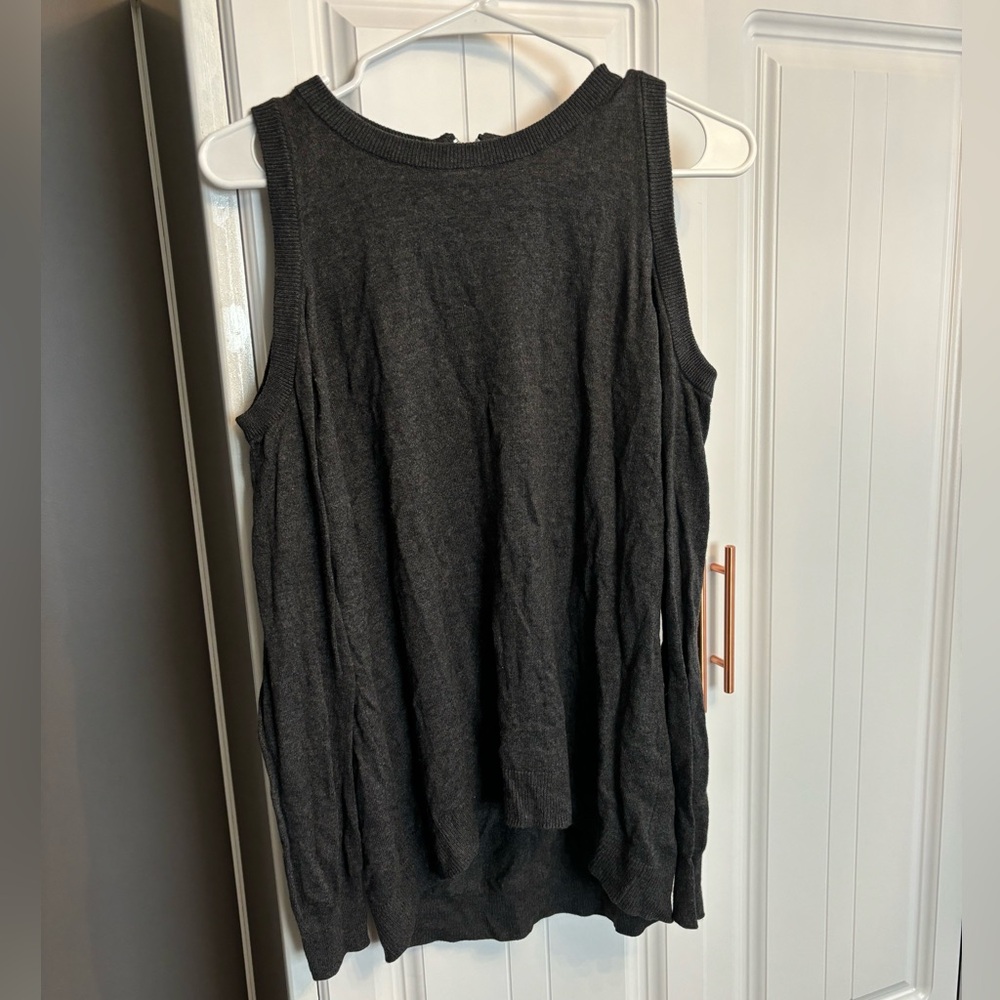 Cold shoulder sweater